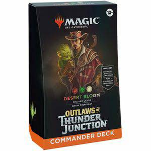 Magic The Gathering Outlaws of Thunder Junction Commander Deck Desert Bloom Trading cards Wizards of the Coast